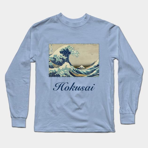 The Great Wave by Katsushika Hokusai Long Sleeve T-Shirt by MasterpieceCafe